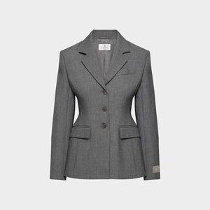 Aritzia Standout Blazer - Heather Charcoal